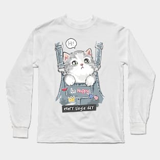 Kids Kitten Long Sleeve T-Shirt